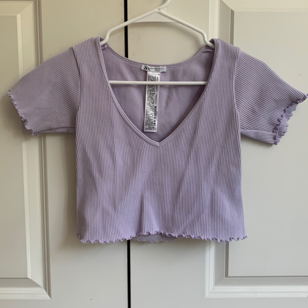 Zara Lavender Lettuce Shirt